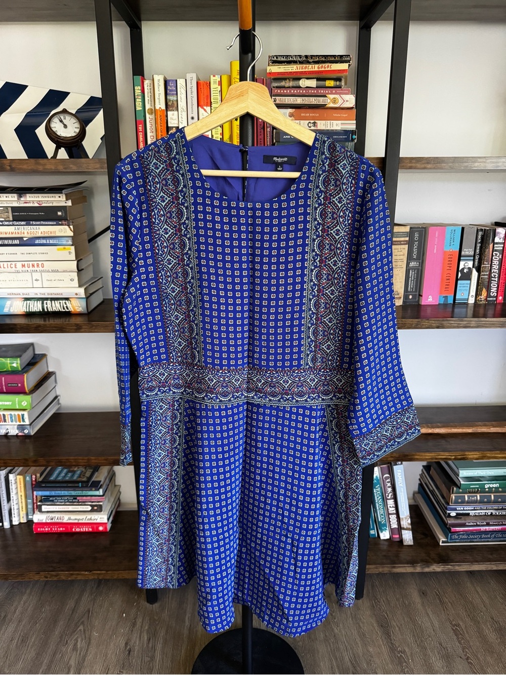 Madewell • Silk Tee Dress in Ascot Grid